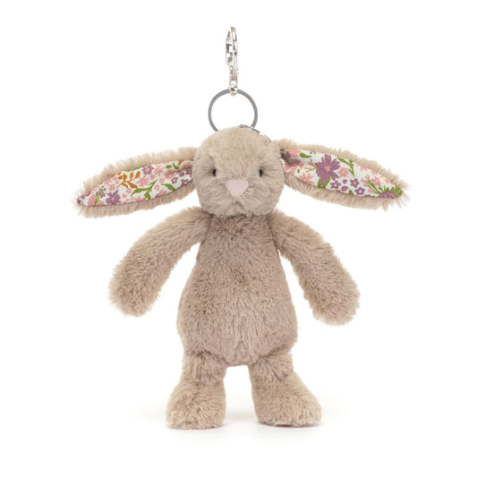 Jellycat Blossom Beige Bunny 'Petal' Bag Charm 18cm