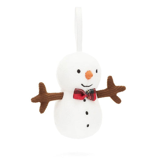 Jellycat Festive Folly Snowman hanging decoration 15cm