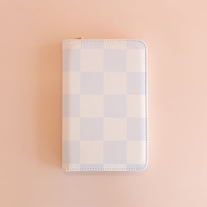 Fox & Fallow Powdered Blue Check Travel Wallet