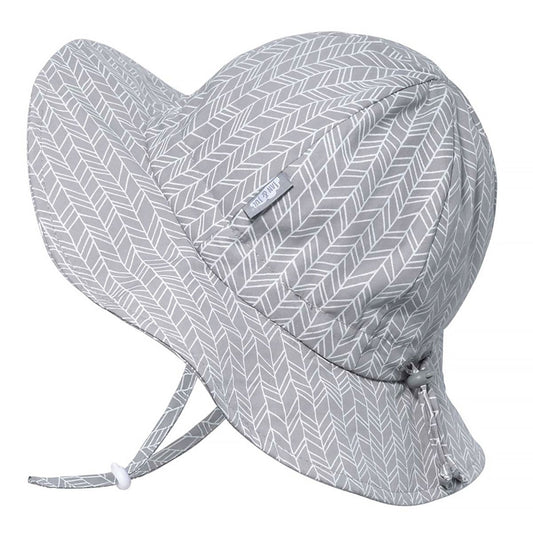 Jan & Jul Kids Cotton Floppy UPF 50+ Sun Hat - Grey Herringbone