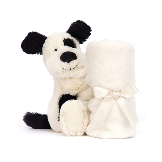 Jellycat Bashful Black & Cream Puppy Soother 34cm