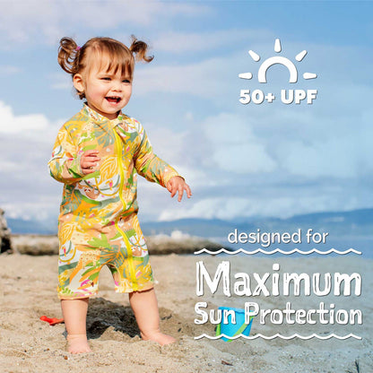 Jan & Jul Kids 50+ UPF One Piece Rashie Zip UV Sun Suit