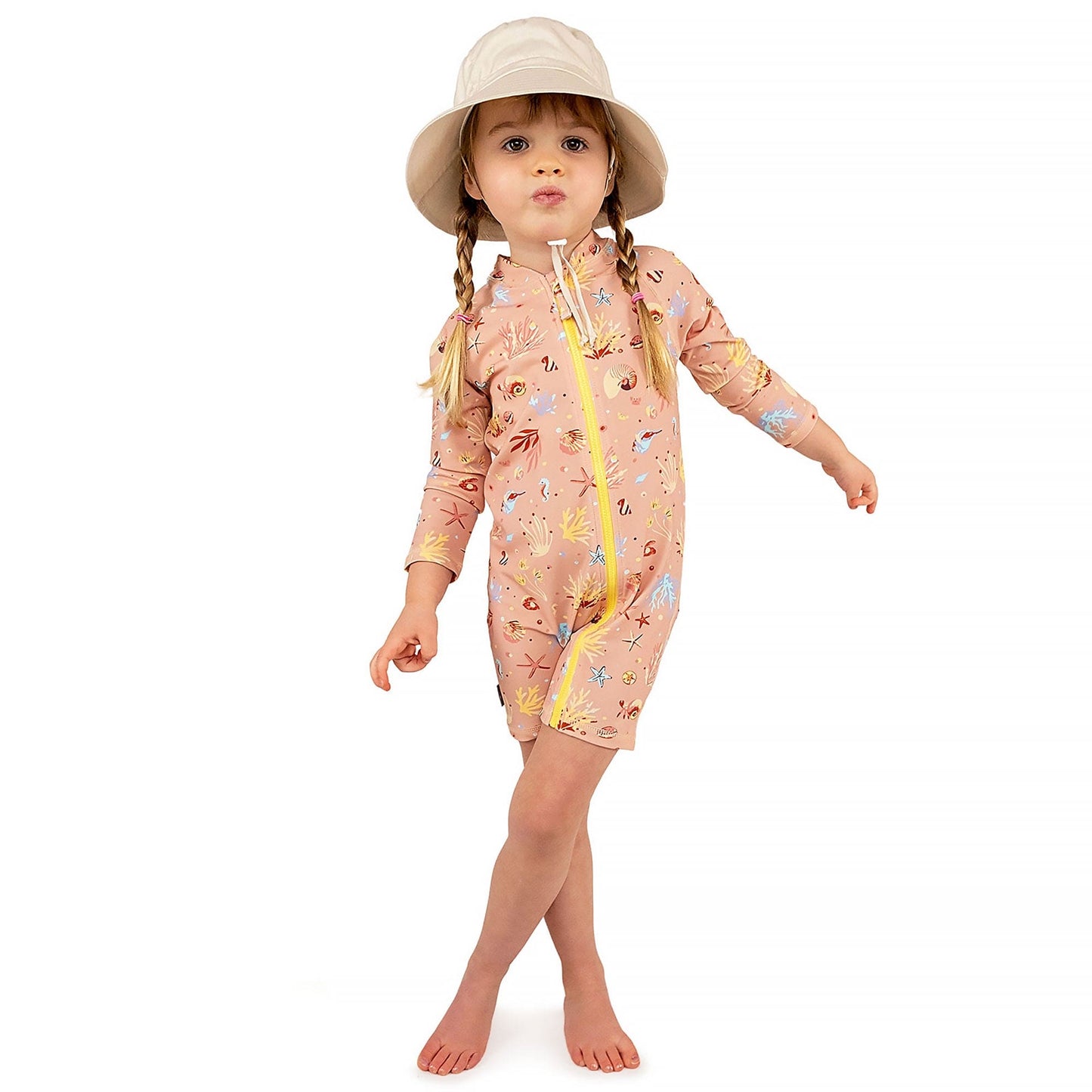 Jan & Jul Kids 50+ UPF One Piece Rashie Zip UV Sun Suit