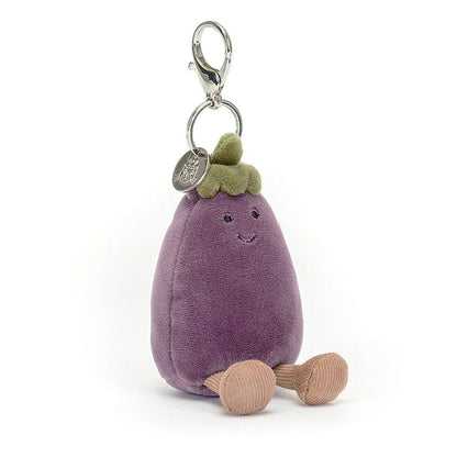 Jellycat Vivacious Vegetable Eggplant Bag Charm 17cm