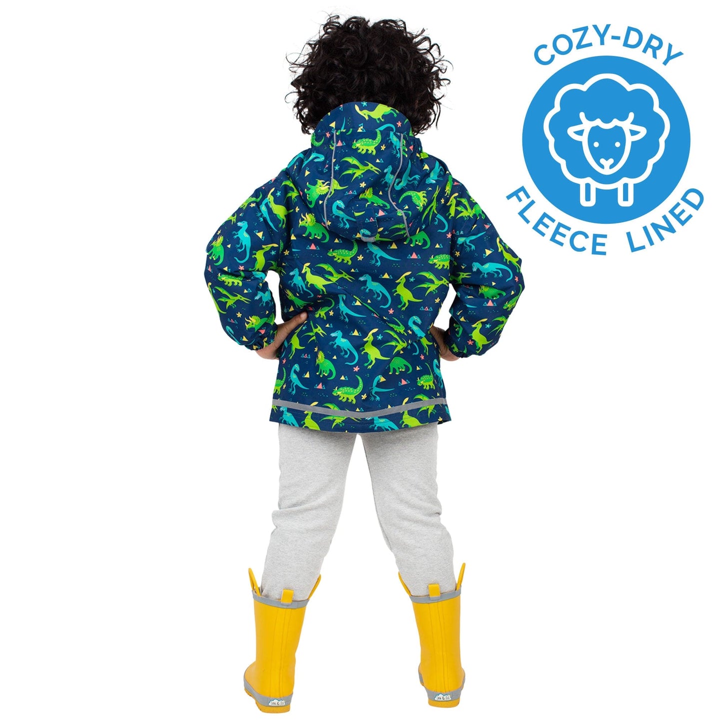 Jan & Jul Kids Cozy-Dry Fleece Lined Rain Jacket