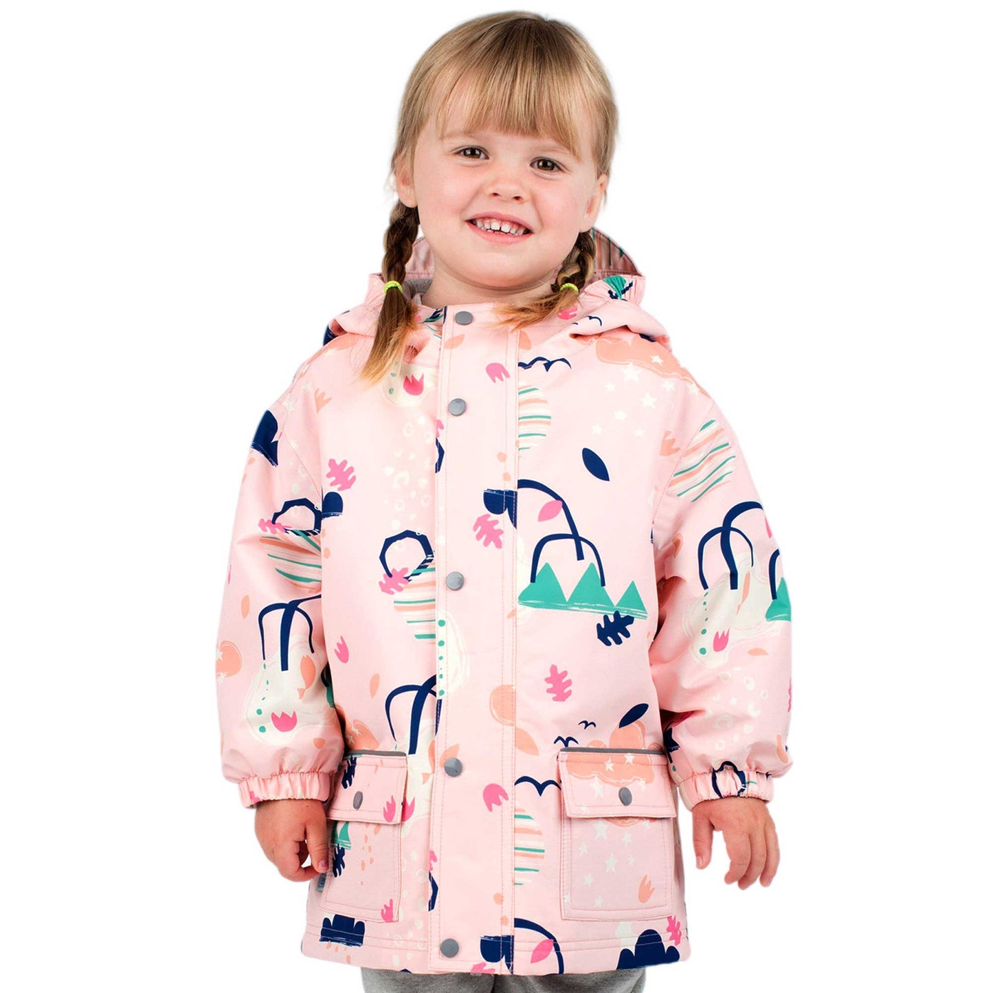 Jan & Jul Kids Cozy-Dry Fleece Lined Rain Jacket