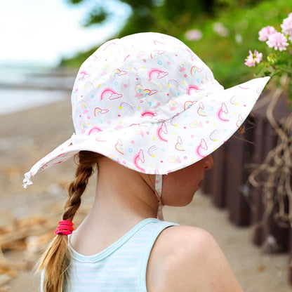 Jan & Jul Kids Cotton Floppy UPF 50+ Sun Hat - Rainbow