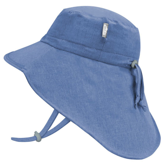 Jan & Jul Kids Aqua-Dry Water Repellent Adventure UPF 50+ Sun Hat - Blue