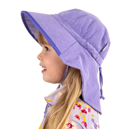 Jan & Jul Kids Aqua-Dry Water Repellent Adventure UPF 50+ Sun Hat - Purple