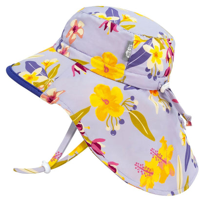 Jan & Jul Kids Aqua-Dry Water Repellent Adventure UPF 50+ Sun Hat - Tropical Bloom