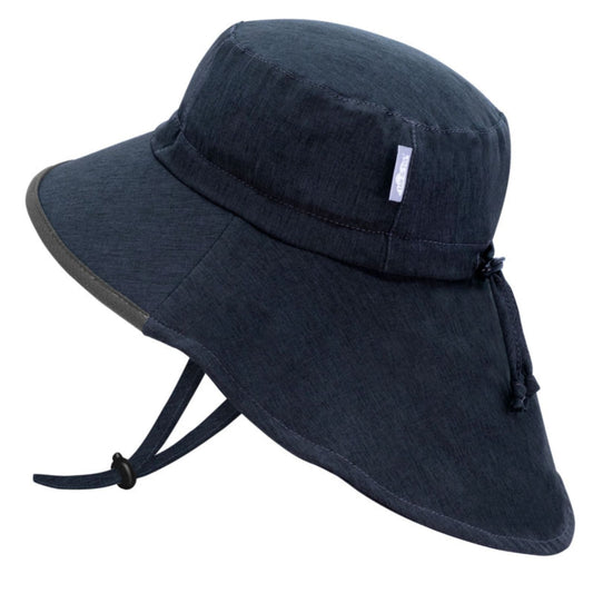 Jan & Jul Kids Aqua-Dry Water Repellent Adventure UPF 50+ Sun Hat - Black