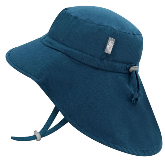 Jan & Jul Kids Aqua-Dry Water Repellent Adventure UPF 50+ Sun Hat - Deep Teal