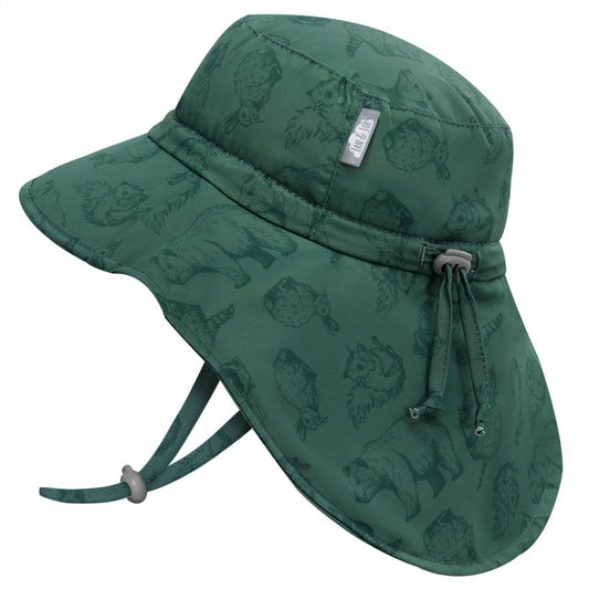 Jan & Jul Kids Aqua-Dry Water Repellent Adventure UPF 50+ Sun Hat - Forest Friends