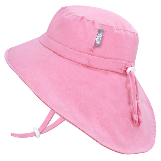 Jan & Jul Kids Aqua-Dry Water Repellent Adventure UPF 50+ Sun Hat - Pretty Pink