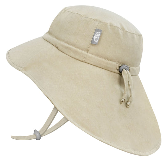 Jan & Jul Kids Aqua-Dry Water Repellent Adventure UPF 50+ Sun Hat - Wheat