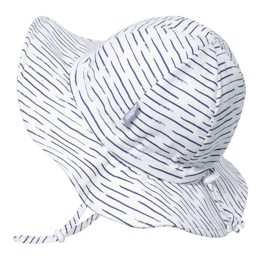 Jan & Jul Kids Cotton Floppy UPF 50+ Sun Hat - White Waves