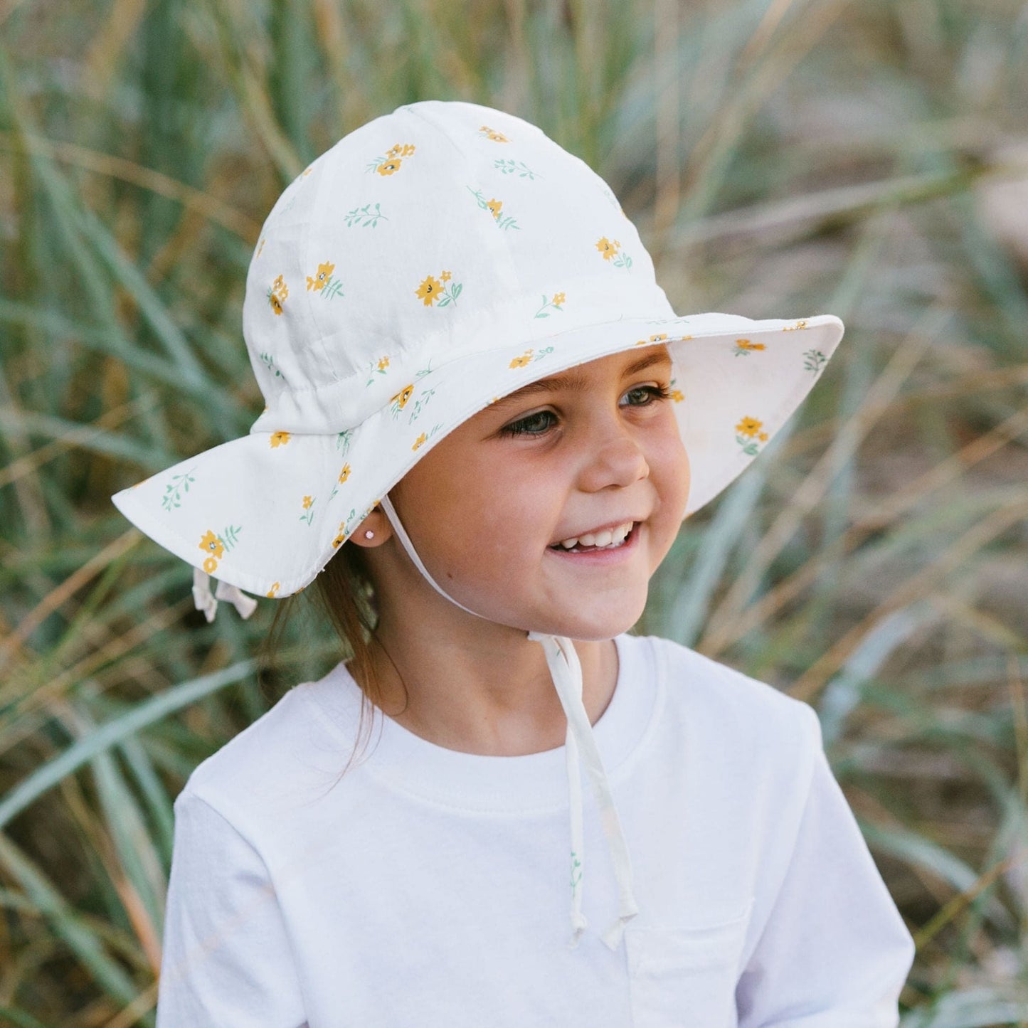 Jan & Jul Kids Cotton Floppy UPF 50+ Sun Hat - Yellow Flower