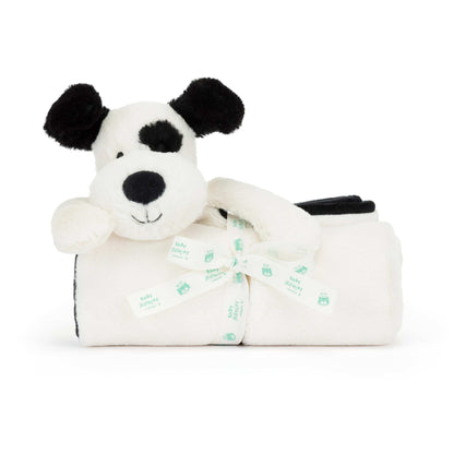 Jellycat Bashful Black & Cream Puppy Blankie