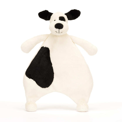 Jellycat Bashful Black & Cream Puppy Comforter soft toy 27cm