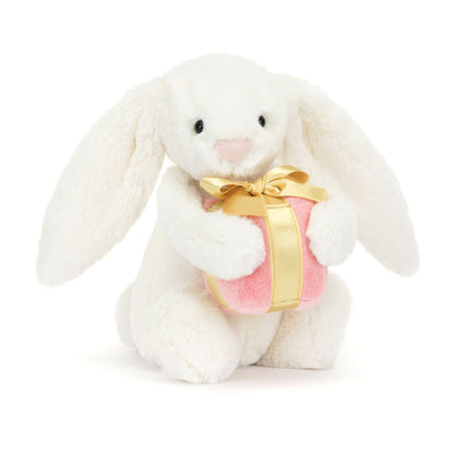 Jellycat Bashful Bunny with Present soft toy 18cm