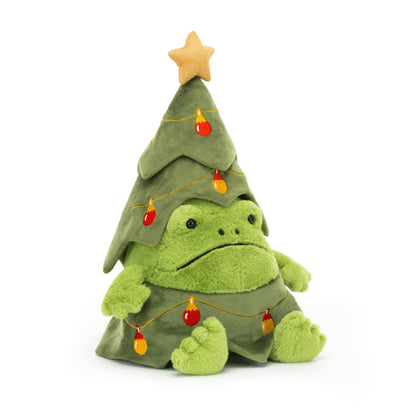 Jellycat Christmas Tree Ricky Rain Frog soft toy 29cm