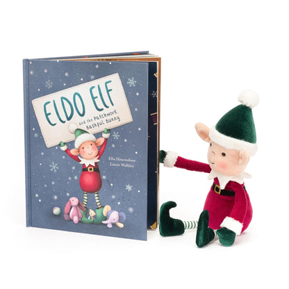 Jellycat Eldo Elf and The Patchwork Bashful Bunny Book