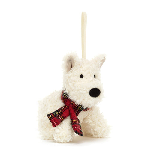 Jellycat Munro Scottie Dog hanging decoration 11cm