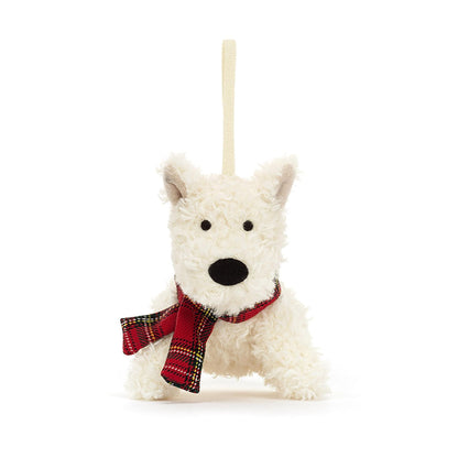 Jellycat Munro Scottie Dog hanging decoration 11cm