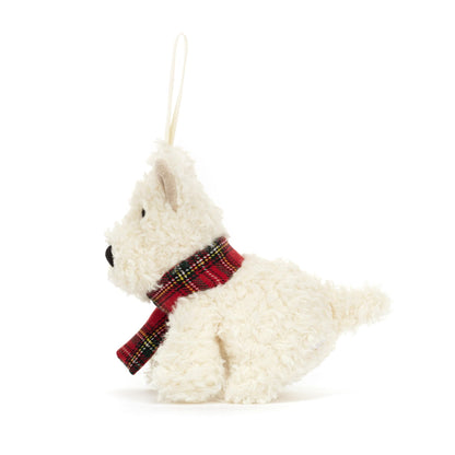 Jellycat Munro Scottie Dog hanging decoration 11cm