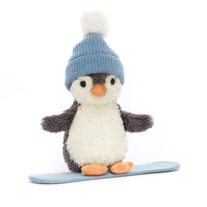 Jellycat Peanut Penguin Snowboarding soft toy 12cm