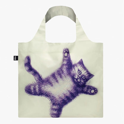 LOQI Armando Veve Flying Cat Recycled Tote Bag