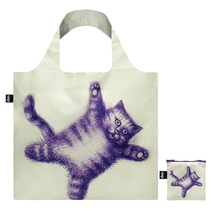 LOQI Armando Veve Flying Cat Recycled Tote Bag