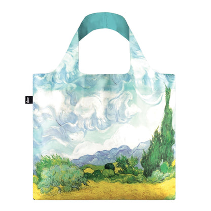 LOQI Vincent Van Gogh A Wheatfield with Cypresses Recycled Tote Bag