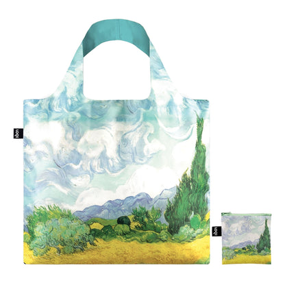 LOQI Vincent Van Gogh A Wheatfield with Cypresses Recycled Tote Bag