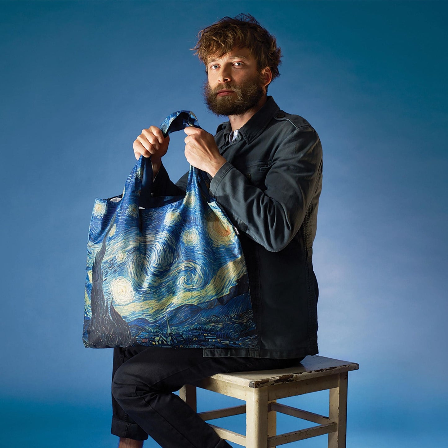 LOQI VINCENT VAN GOGH The Starry Night Recycled Tote Bag