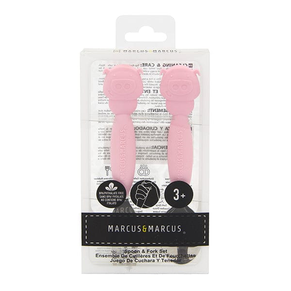 Marcus & Marcus Kids Easy Grip Stainless Steel Spoon & Fork Set Marcus & Marcus Kids Easy Grip Stainless Steel Spoon & Fork Set 