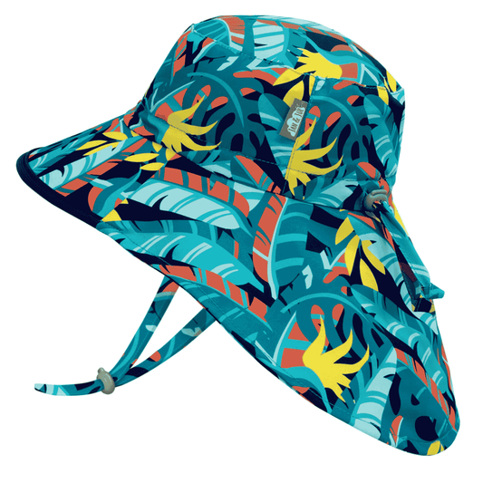 Jan & Jul Kids Gro-With-Me® Aqua-Dry Adventure UPF 50+ Sun Hats Tropical / XL (5-12Y) HAV0-TRO-XL