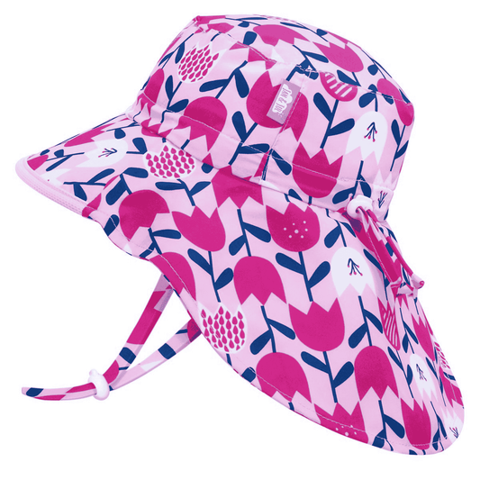 Jan & Jul Kids Gro-With-Me® Aqua-Dry Adventure UPF 50+ Sun Hats Tulip / XL (5-12Y) HAV0-TUL-XL