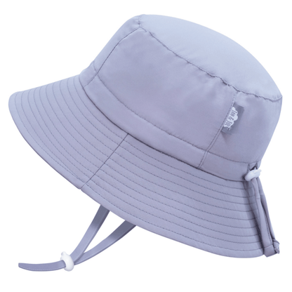 Jan & Jul Kids Gro-With-Me® Aqua-Dry Bucket UPF 50+ Sun Hats Grey Cloud / XL (5-12Y) HAD0-GCL-XL