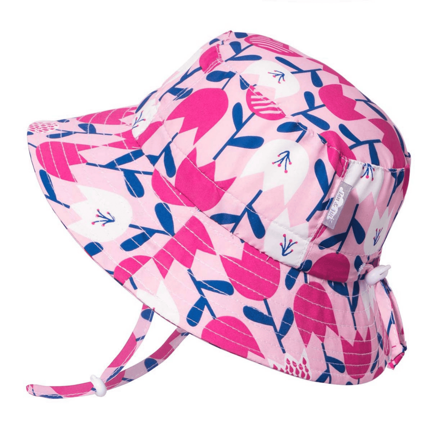 Jan & Jul Kids Gro-With-Me® Aqua-Dry Bucket UPF 50+ Sun Hats Tulips / XL (5-12Y) HAD0-TUL-XL