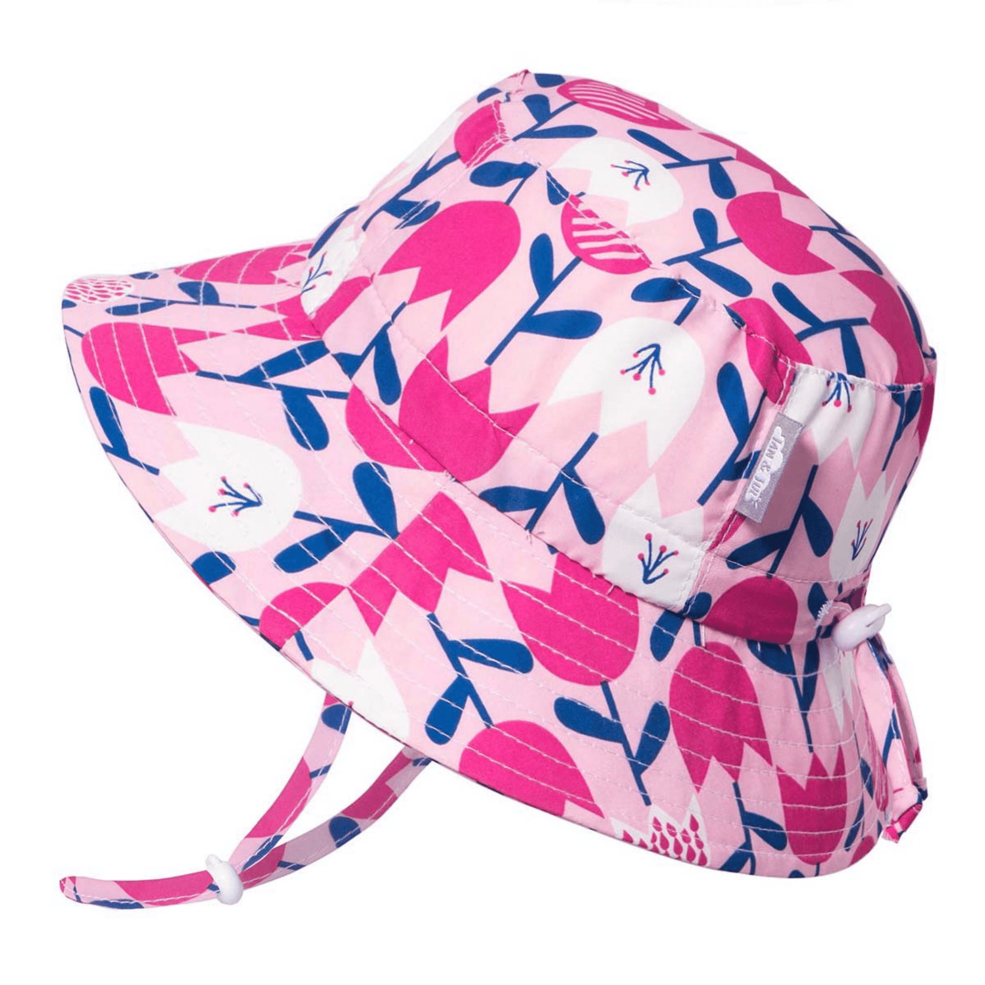 Jan & Jul Kids Gro-With-Me® Aqua-Dry Bucket UPF 50+ Sun Hats Tulips / XL (5-12Y) HAD0-TUL-XL