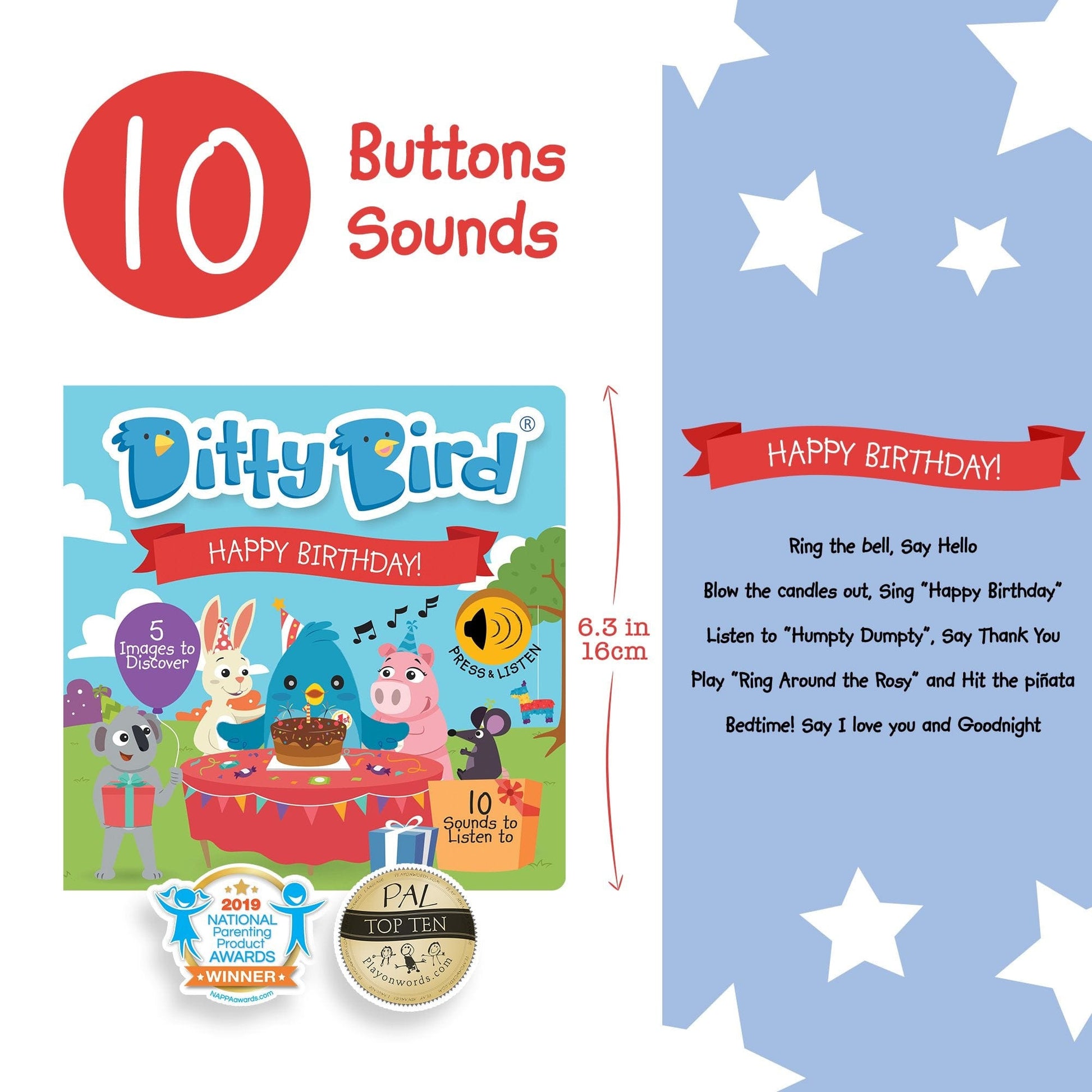 Ditty Bird Happy Birthday Musical Book Ditty Bird Happy Birthday Musical Book 