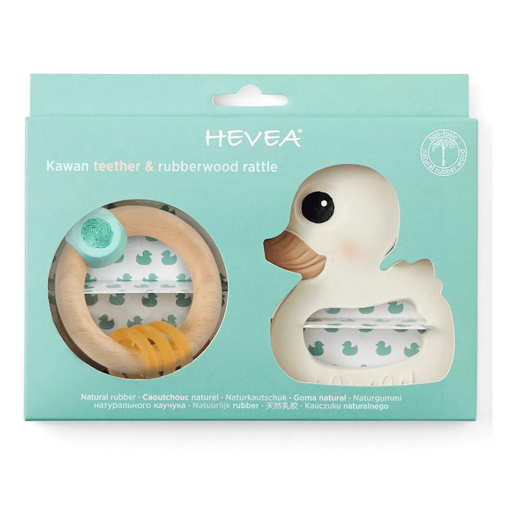 Hevea Kawan Teether & Rattle Gift Set Hevea Kawan Teether & Rattle Gift Set 