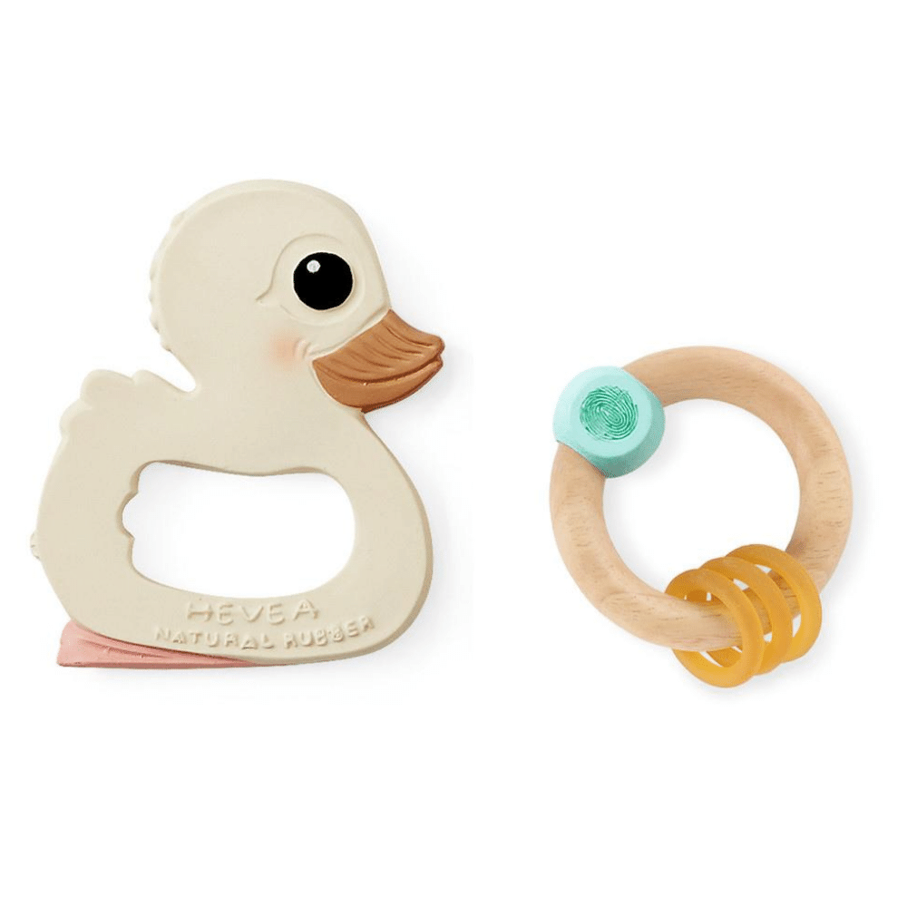 Hevea Kawan Teether & Rattle Gift Set Hevea Kawan Teether & Rattle Gift Set 