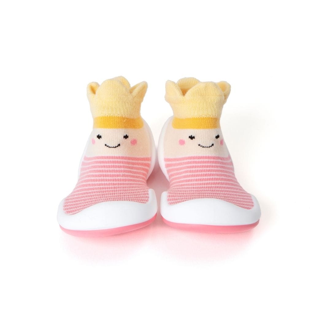 Komuello Crown Princess Baby Rubber Sole Sock Shoes Komuello Crown Princess Baby Rubber Sole Sock Shoes 