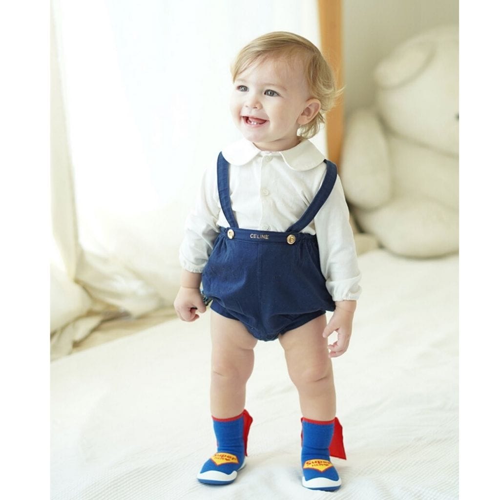 Komuello Super Hero Baby Rubber Sole Sock Shoes Komuello Super Hero Baby Rubber Sole Sock Shoes 