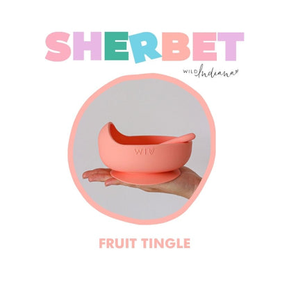 Wild Indiana Sherbet Baby Silicone Suction Bowl + Spoon (Summer Limited Edition) Fruit Tingle 